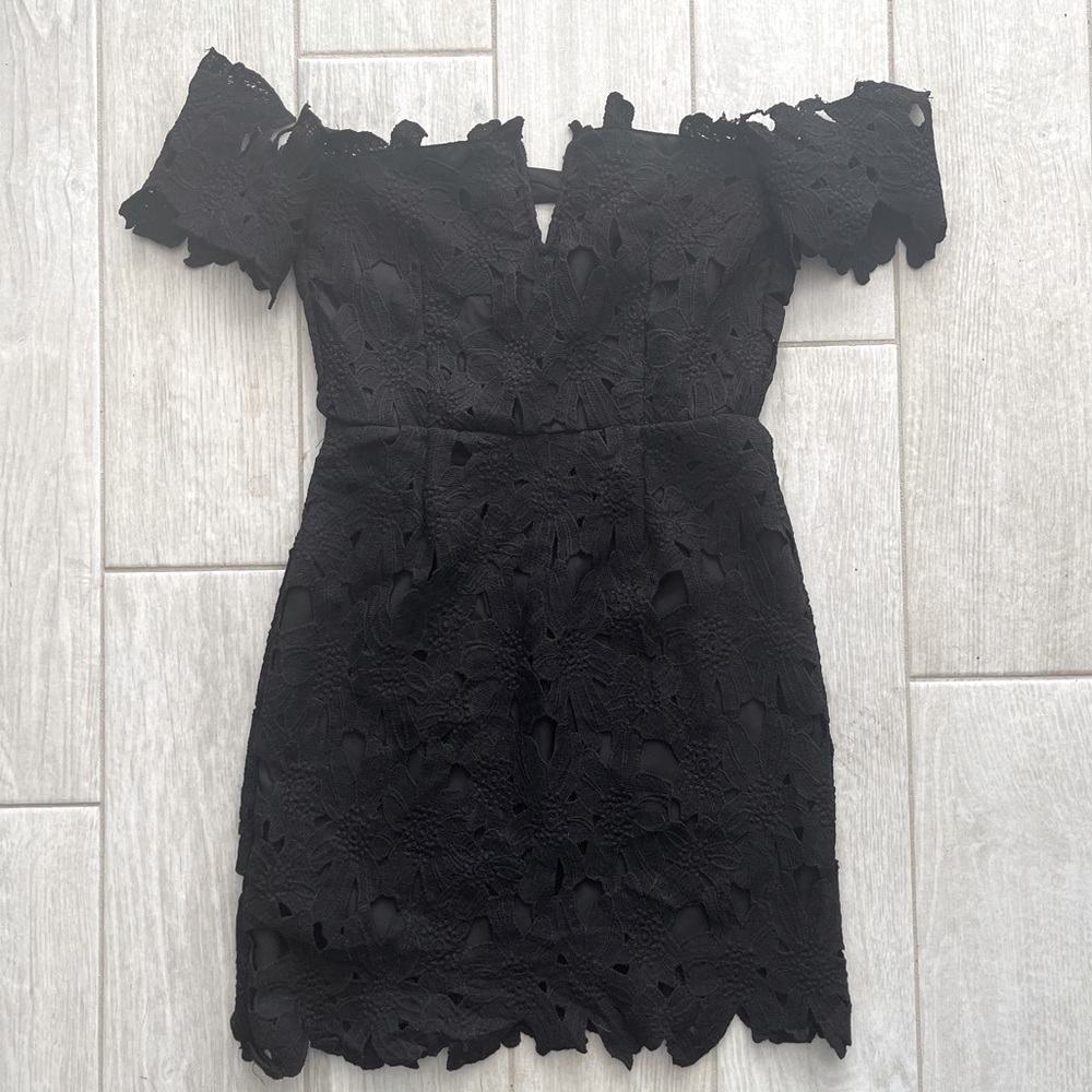 Crochet Lace Mini Dress